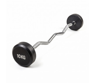 Barra Curva con Peso Engomado 10 Kg Proton