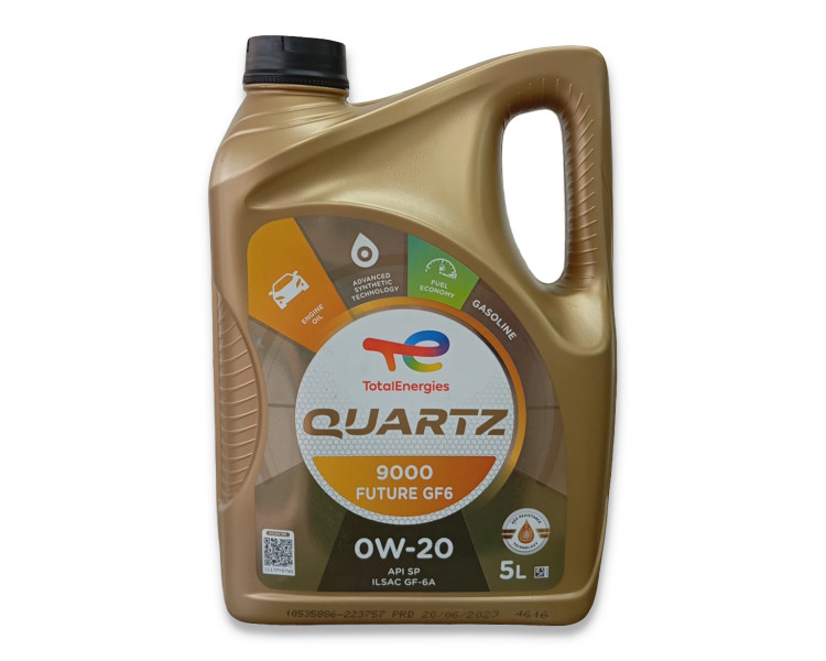 Aceite Sintético Total Quartz 9000 Future Gf6 0w-20 X 5 lt.