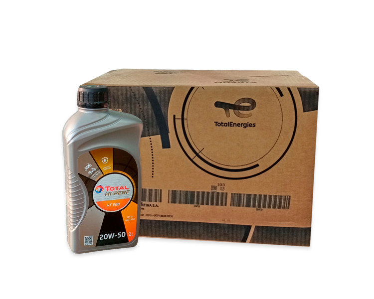 Aceite Mineral Total Hi-perf 4t 500 20w-50 x 1lt (Caja x 20)