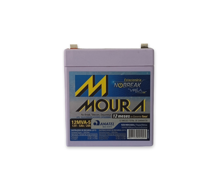 Batería Gel 12mva-5 Ups Alarmas 12v 5ah Moura