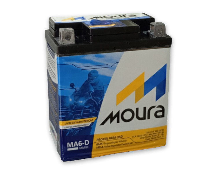 Batería Ma6-d Honda Cbx25 Nx400 12v 6ah Moura