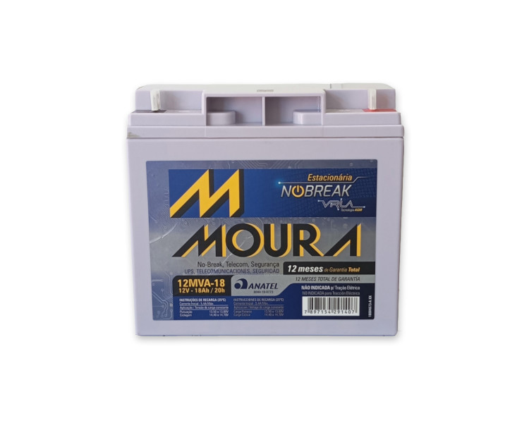 Batería Gel 12mva-18 Ups Alarmas 12v 18ah Moura