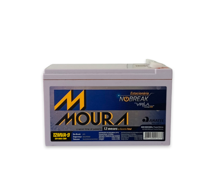 Batería Para Ups Agm Moura Vlra 12mva9 12v