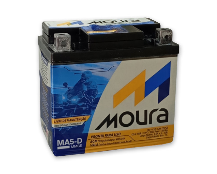 Batería Ma5-d Honda Cg 150 Titan Xr Biz 125 12v 5ah Moura