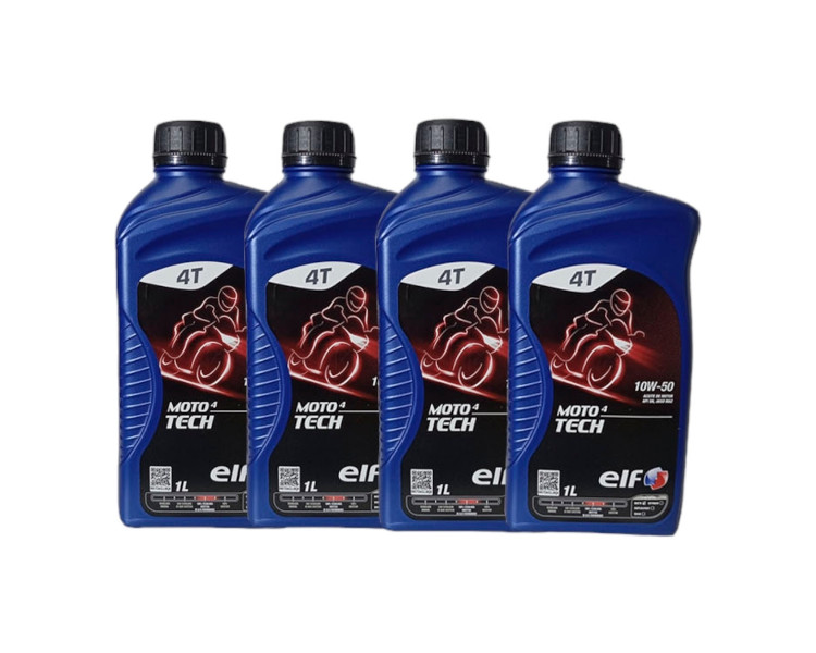 Aceite Sintético Elf de Motor Moto 4 Tech 10w50 x 1lt (4 UD)
