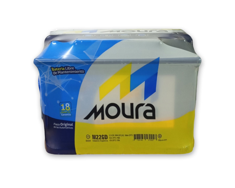 Batería M22gd P.208 P.207 Palio 12v 60ah Reforzada Moura