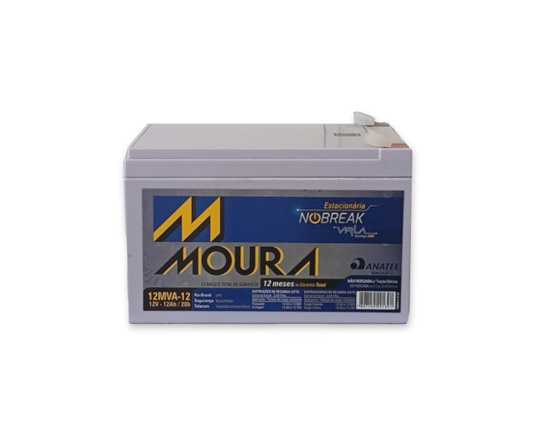 Batería Gel 12mva-12Ups Alarmas 12v 12ah Moura