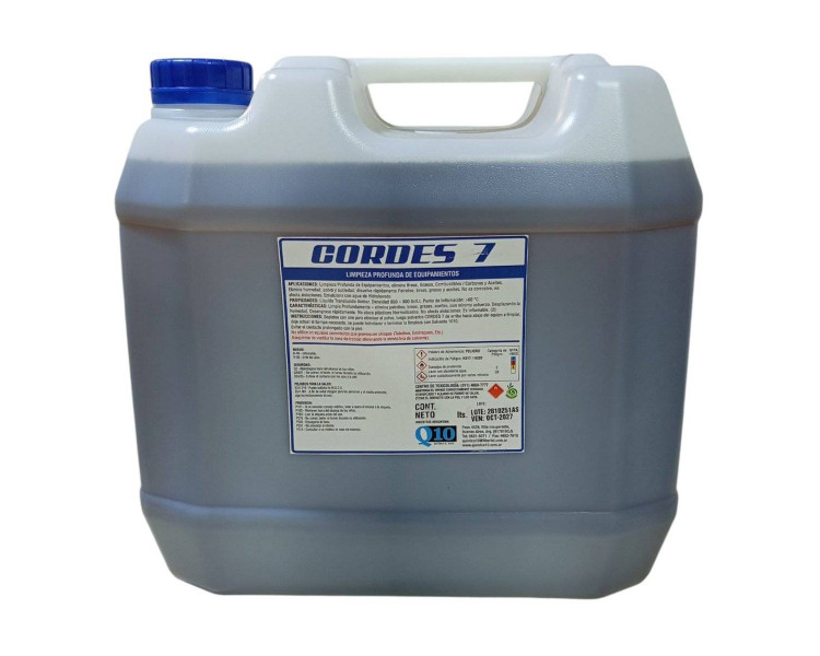 Limpia Equipamiento Industrial Cordes 7 Quimica 10 (20Lt)