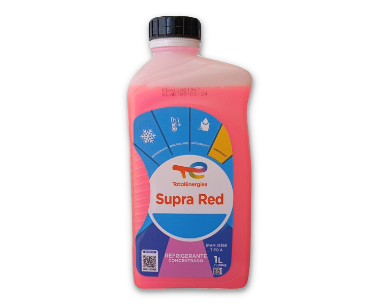 Liquido Refrigerante Total Supra Red Rojo (1lt)