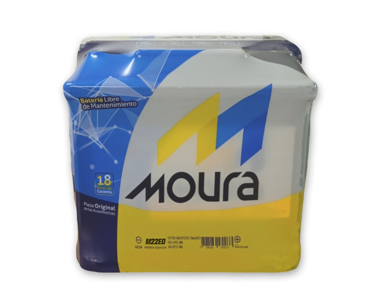 Batería M22ed Etios Corolla Prisma 12v 55ah Moura