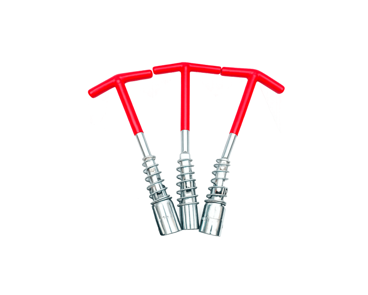 Juego Llave Sacabujias Tipo T Articulada 14/16/21mm Wisco